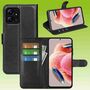 F�r Xiaomi Redmi Note 12 4G Handy Tasche Wallet Premium Schutz H�lle Case Cover Etuis Neu Zubeh�r Schwarz 
