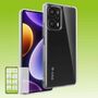 F�r Xiaomi Poco F5 Silikoncase TPU Transparent + 0,26 H9 Glas Handy Tasche H�lle Schutz Cover 