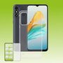 F�r ZTE Blade A53 Silikoncase TPU Transparent + 0,26 H9 Glas Handy Tasche H�lle Schutz Cover 