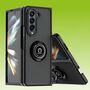 F�r Samsung Galaxy Z Fold5 5G Ring Magnet Handy Tasche H�lle Schwarz 