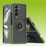 F�r Samsung Galaxy Z Fold5 5G Ring Magnet Handy Tasche H�lle Army-Gr�n 