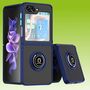 F�r Samsung Galaxy Z Flip5 5G Ring Magnet Handy H�lle Dunkelblau Case 