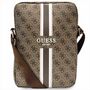 Guess Universell bis 10 Tablet Tasche 4G Stripes Tablet Bag Braun