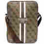 Guess Universell bis 10 Tablet Tasche 4G Stripes Tablet Bag Braun