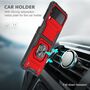 F�r Samsung Galaxy Z Flip5 5G Armor Magnet Ring Cover Handy H�lle Case Rot 