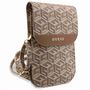 Guess Universell Handy Tasche Umh�ngetasche GCube Stripe Braun