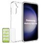 F�r Samsung Galaxy S23 FE Silikoncase TPU Transparent + 0,26 H9 Glas Handy Tasche H�lle Schutz Cover