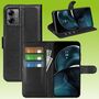 F�r Motorola Moto G14 Handy Tasche Wallet Premium Schutz H�lle Case Cover Etuis Neu Zubeh�r Schwarz