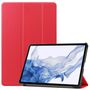 F�r Samsung Galaxy Tab S10 FE / S9 / S9 FE / S8 3folt Wake UP Smart Cover Rot Tasche Etuis H�lle