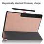 F�r Samsung Galaxy Tab S10 / S9 / S8 Ultra 3folt Wake UP Smart Cover Rose Gold Tasche Etuis H�lle