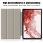 F�r Samsung Galaxy Tab S10 Plus / S9 Plus FE Plus / S8 Plus 3folt Wake UP Grau Tasche H�lle
