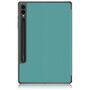 F�r Samsung Galaxy Tab S10 Plus / S9 Plus FE Plus / S8 Plus 3folt Wake UP Cover Dunkelgr�n Tasche