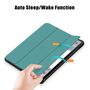 F�r Samsung Galaxy Tab S10 Plus / S9 Plus FE Plus / S8 Plus 3folt Wake UP Cover Dunkelgr�n Tasche