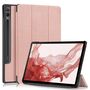 F�r Samsung Galaxy Tab S10 Plus / S9 Plus FE Plus / S8 Plus 3folt Wake UP Rose Gold Tasche H�lle