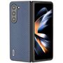F�r Samsung Galaxy Z Fold5 5G Carbon Textur Schutz H�lle Hellblau