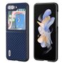 F�r Samsung Galaxy Z Flip5 5G Carbon Textur Schutzh�lle Dunkelblau