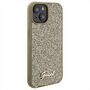 Guess Apple iPhone 15 Schutzh�lle Cover Disco Metal Script Gold