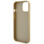 Guess Apple iPhone 15 Schutzh�lle Cover Disco Metal Script Gold
