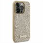 Guess Apple iPhone 15 Pro Schutzh�lle Cover Disco Metal Script Gold