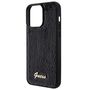 Guess Apple iPhone 15 Pro Schutzh�lle Case Sequin Script Metal Schwarz