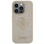 Guess Apple iPhone 15 Pro Schutzh�lle Case Glitter Script Big 4G Gold