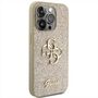 Guess Apple iPhone 15 Pro Schutzh�lle Case Glitter Script Big 4G Gold