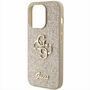 Guess Apple iPhone 15 Pro Schutzh�lle Case Glitter Script Big 4G Gold