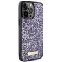 Guess Apple iPhone 15 Pro Schutz�lle Case Rhinestone Metal Logo Lila