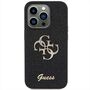 Guess Apple iPhone 15 Pro Schutzhlle Glitter Script Big 4G Schwarz 