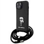 Karl Lagerfeld  Apple iPhone 15 Saffiano Metal Pin Karl & Choupette 