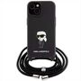 Karl Lagerfeld  Apple iPhone 15 Saffiano Metal Pin Karl & Choupette 