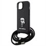 Karl Lagerfeld  Apple iPhone 15 Saffiano Metal Pin Karl & Choupette 