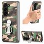 F�r Samsung Galaxy Z Fold5 5G Camouflage Schutzh�lle mit Ringhalter