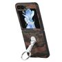 F�r Samsung Galaxy Z Flip5 5G Camouflage Schutzh�lle mit Ringhalter
