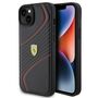 Ferrari Apple iPhone 15 Plus Schutzh�lle Case Twist Metal Logo Schwarz