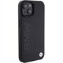 BMW Apple iPhone 15 Schutzh�lle Case Cover Leather Hot Stamp Schwarz
