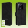 F�r Xiaomi 13T / 13T Pro Produktset Handy Tasche Wallet + H9 Hart Glas Schutz H�lle Case Cover Etuis Zubeh�r Schwarz 