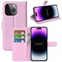F�r Apple iPhone 15 Pro Max Handy Tasche Wallet Premium Schutz H�lle Case Cover Etuis Neu Zubeh�r Rosa
