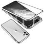 F�r Apple iPhone Pro 15 Pro Max Beidseitiger 360 Grad Magnet H�lle Bumper Silber