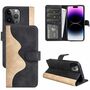 F�r Apple iPhone 15 Pro Max Design Handy Tasche Wallet Premium Schwarz Schutz H�lle Case Cover Etuis Zubeh�r