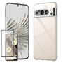 F�r Google Pixel 8 Pro Silikoncase TPU Transparent + 0,26 H9 Glas Handy Tasche H�lle Schutz Cover
