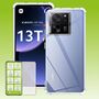 F�r Xiaomi 13T / 13T Pro Schock TPU Case Transparent + 0,26 H9 Glas H�lle Schutz 