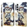 F�r Samsung Galaxy S23 FE 3D Kunstleder Handy Tasche Book Motiv H�lle