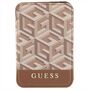 Guess Wallet Card Slot MagSafe GCube Stripe Kartenhalter Braun