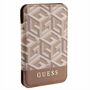 Guess Wallet Card Slot MagSafe GCube Stripe Kartenhalter Braun
