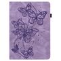 F�r Xiaomi Redmi Pad 2 / SE 11 Zoll Schmetterling Muster 2 Kunstleder H�lle Cover Tasche Case Lila