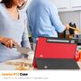 F�r Lenovo Tab P12 12.7 Zoll 3folt Wake UP Smart Cover Rot Tasche Etuis H�lle