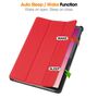 F�r Lenovo Tab P12 12.7 Zoll 3folt Wake UP Smart Cover Rot Tasche Etuis H�lle