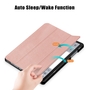 F�r Samsung Galaxy Tab A9 Plus 3folt Wake UP Smart Cover Tasche Etuis H�lle Rose Gold