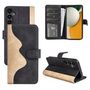 Fr Samsung Galaxy A15 Design Handy Tasche Wallet Schutz Hlle Schwarz